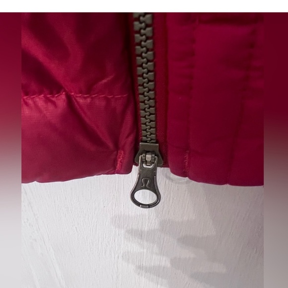 Lululemon Fuschia Nylon Goose Down Puffer Zipper Hoodie 4 - Picture 6 of 11